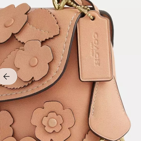 Coach Emory Top Handle Satchel in Blush Pink Floral Appliqué - Picture 6 of 8